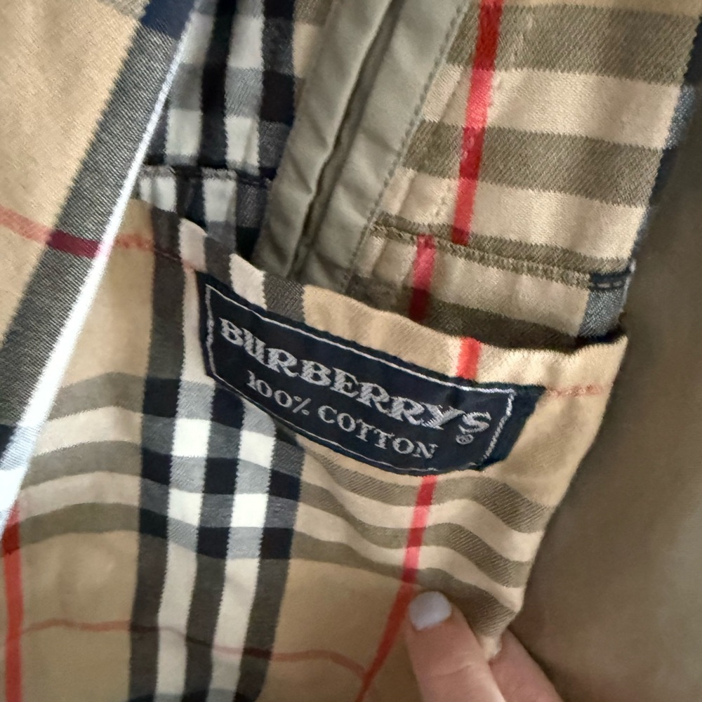 Mens Vintage Burberry’s Trench Coat with Signature Check Lining- size 46Reg US - Picture 7 of 13